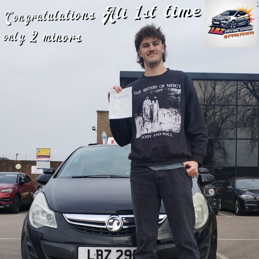 Student Ali passed first time with only 2 minors in Luton